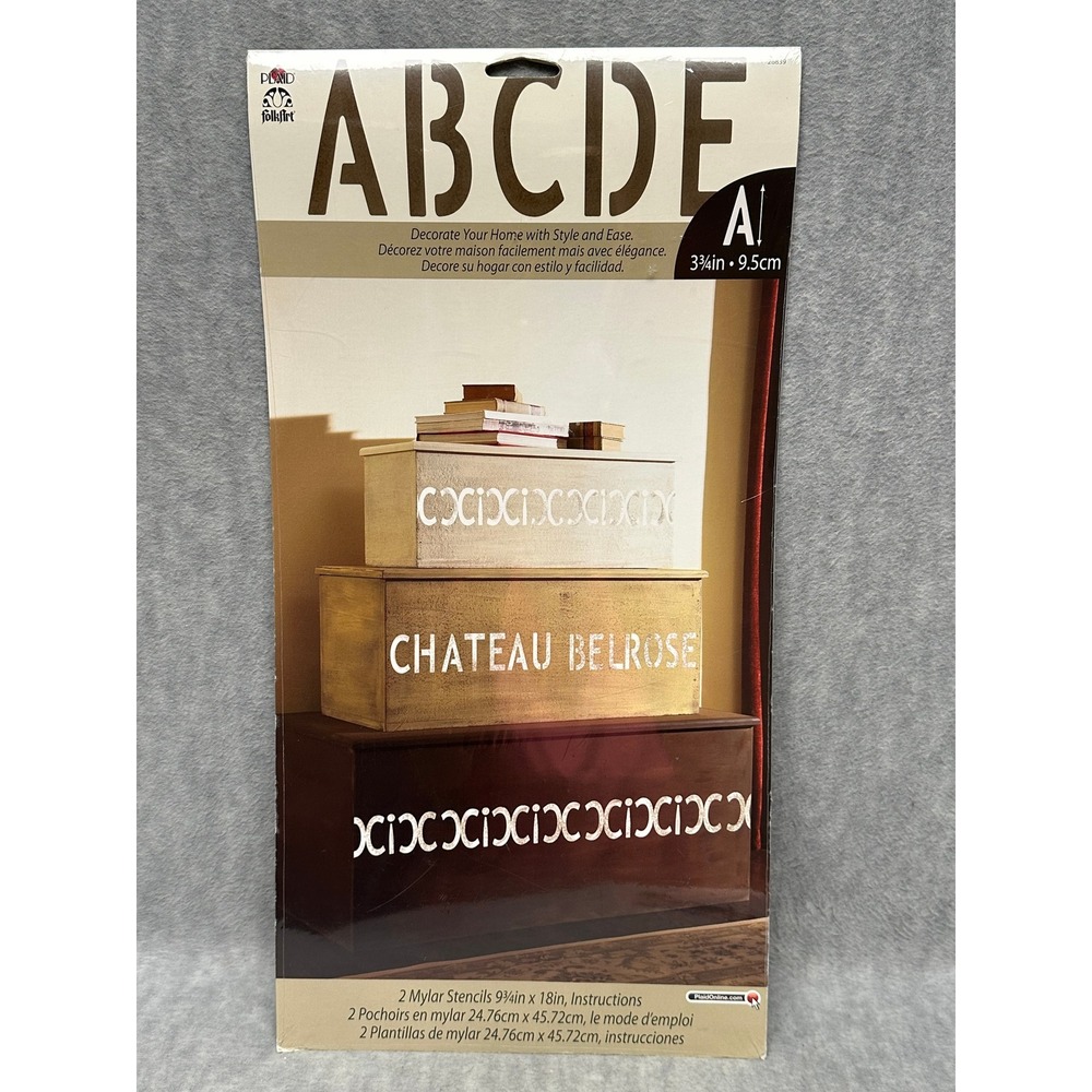 Plaid Stencil Decor‎ Alphabet Letter A 3.75 Inch Serif Font Reusable Template